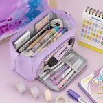 Fashion Double Canvas Multifunctional Pencil Case - My Store