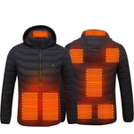 Men Heated Puffer Jacket Electric Heating Coat Insulated Hood Windbreaker 9Heat Zones - My Store