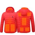 Men Heated Puffer Jacket Electric Heating Coat Insulated Hood Windbreaker 9Heat Zones - My Store