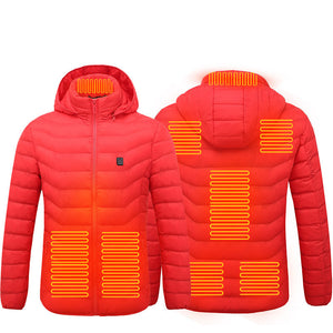 Men Heated Puffer Jacket Electric Heating Coat Insulated Hood Windbreaker 9Heat Zones - My Store