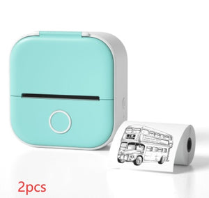 Portable Mini Thermal Label Printer Home Photo Printer Student Wrong Question Printer Bluetooth-compatible Mini Label Printer Price Tag - My Store