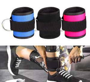New D-ring Ankle Strap Buckle Adjustable Ankle Weights Gym Leg Ankle Cuffs Power Weight Lifting Fitness Rope 1/2PC - My Store