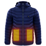 Men Heated Puffer Jacket Electric Heating Coat Insulated Hood Windbreaker 9Heat Zones - My Store