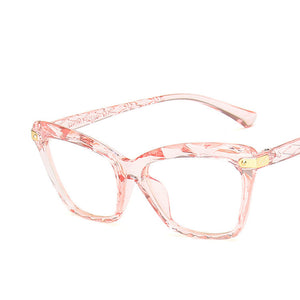 Anti-blue cat eye multi-faceted glasses - My Store