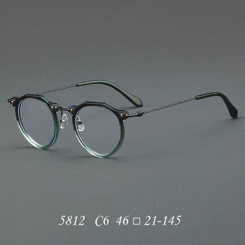 New Glasses 5812 Retro Glasses Rim Metal Optical Glasses - My Store