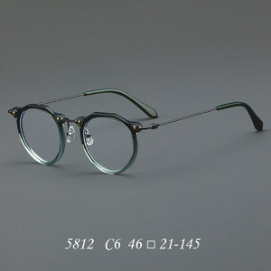 New Glasses 5812 Retro Glasses Rim Metal Optical Glasses - My Store