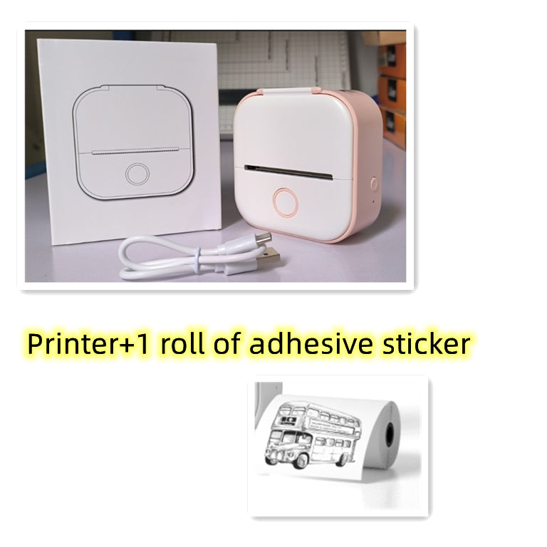 Portable Mini Thermal Label Printer Home Photo Printer Student Wrong Question Printer Bluetooth-compatible Mini Label Printer Price Tag - My Store