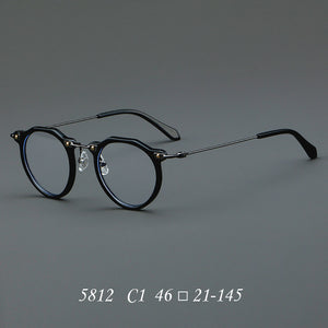 New Glasses 5812 Retro Glasses Rim Metal Optical Glasses - My Store