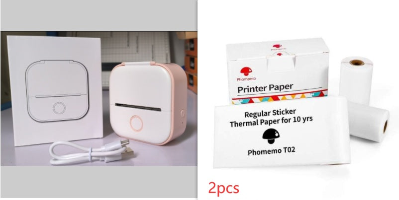 Portable Mini Thermal Label Printer Home Photo Printer Student Wrong Question Printer Bluetooth-compatible Mini Label Printer Price Tag - My Store