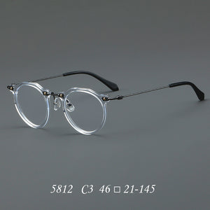 New Glasses 5812 Retro Glasses Rim Metal Optical Glasses - My Store