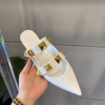 V-home.com Red Packet Head Half Support Willow Nail Sandals Women''s New Fashion - My Store
