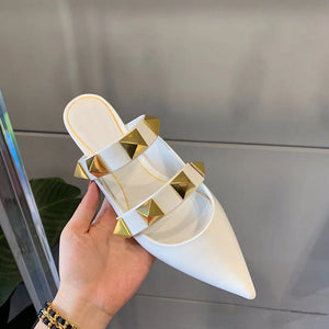 V-home.com Red Packet Head Half Support Willow Nail Sandals Women''s New Fashion - My Store