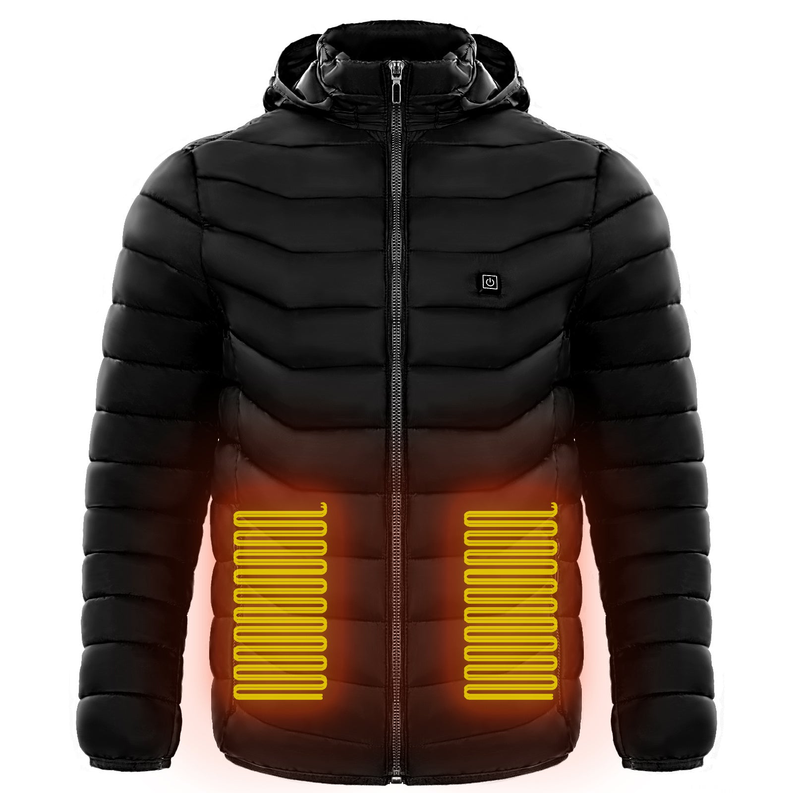 Men Heated Puffer Jacket Electric Heating Coat Insulated Hood Windbreaker 9Heat Zones - My Store