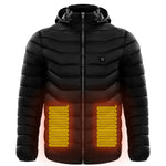Men Heated Puffer Jacket Electric Heating Coat Insulated Hood Windbreaker 9Heat Zones - My Store