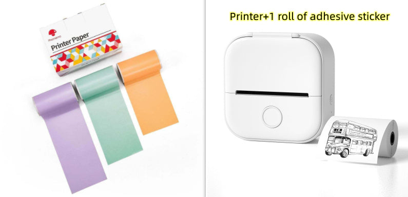 Portable Mini Thermal Label Printer Home Photo Printer Student Wrong Question Printer Bluetooth-compatible Mini Label Printer Price Tag - My Store