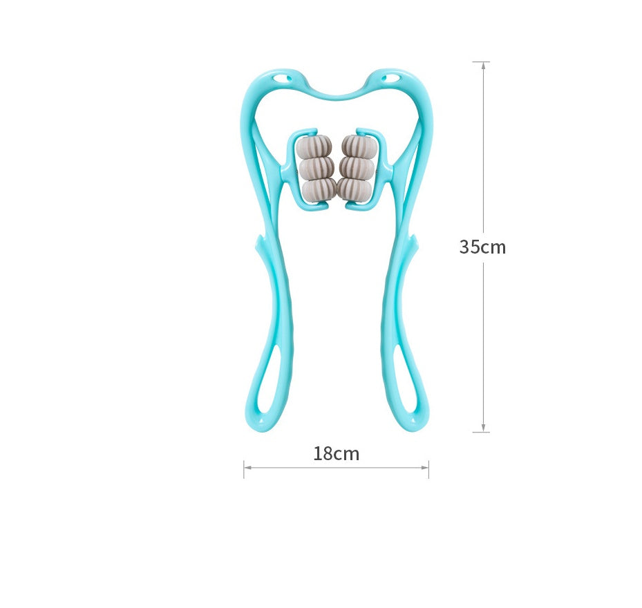 Multifunctional Manual Six-wheel Neck Massager Massage Relieve Roller Massage Tool - My Store