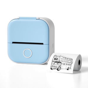 Portable Mini Thermal Label Printer Home Photo Printer Student Wrong Question Printer Bluetooth-compatible Mini Label Printer Price Tag - My Store