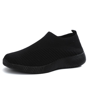 Flying Knit Sneakers Men's Mesh White Shoes Black Casual Sneakers - My Store