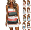 Fashion Stripe Drawstring Dress Summer Dress Loose Sleeveless Dress Women's Comfortable Casual Outfits Wear - My Store