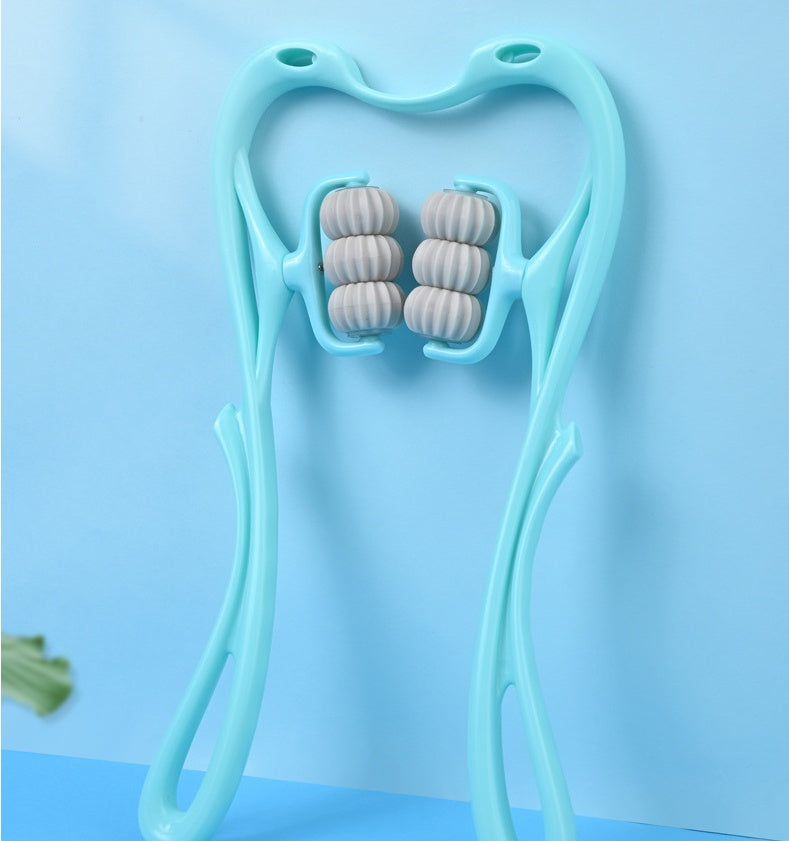 Multifunctional Manual Six-wheel Neck Massager Massage Relieve Roller Massage Tool - My Store