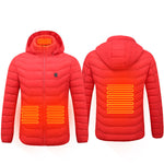 Men Heated Puffer Jacket Electric Heating Coat Insulated Hood Windbreaker 9Heat Zones - My Store