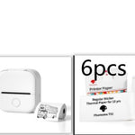 Portable Mini Thermal Label Printer Home Photo Printer Student Wrong Question Printer Bluetooth-compatible Mini Label Printer Price Tag - My Store