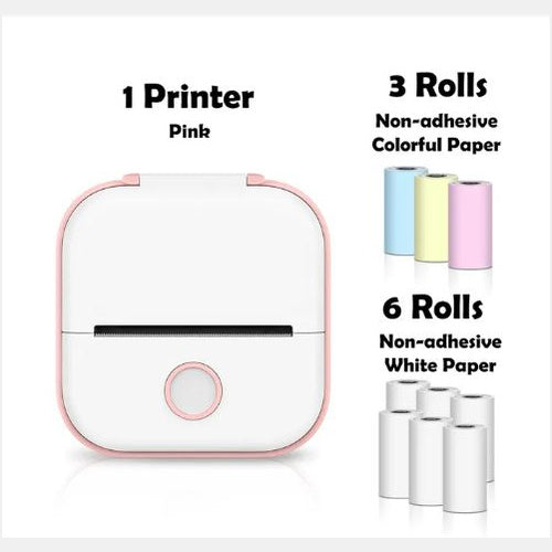 Portable Mini Thermal Label Printer Home Photo Printer Student Wrong Question Printer Bluetooth-compatible Mini Label Printer Price Tag - My Store