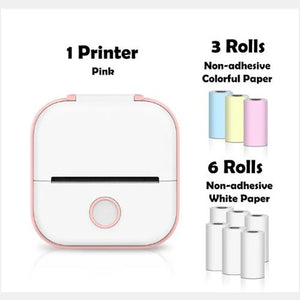 Portable Mini Thermal Label Printer Home Photo Printer Student Wrong Question Printer Bluetooth-compatible Mini Label Printer Price Tag - My Store
