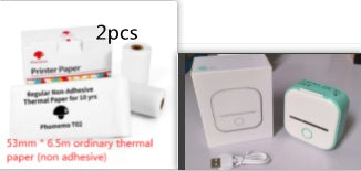 Portable Mini Thermal Label Printer Home Photo Printer Student Wrong Question Printer Bluetooth-compatible Mini Label Printer Price Tag - My Store