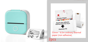Portable Mini Thermal Label Printer Home Photo Printer Student Wrong Question Printer Bluetooth-compatible Mini Label Printer Price Tag - My Store