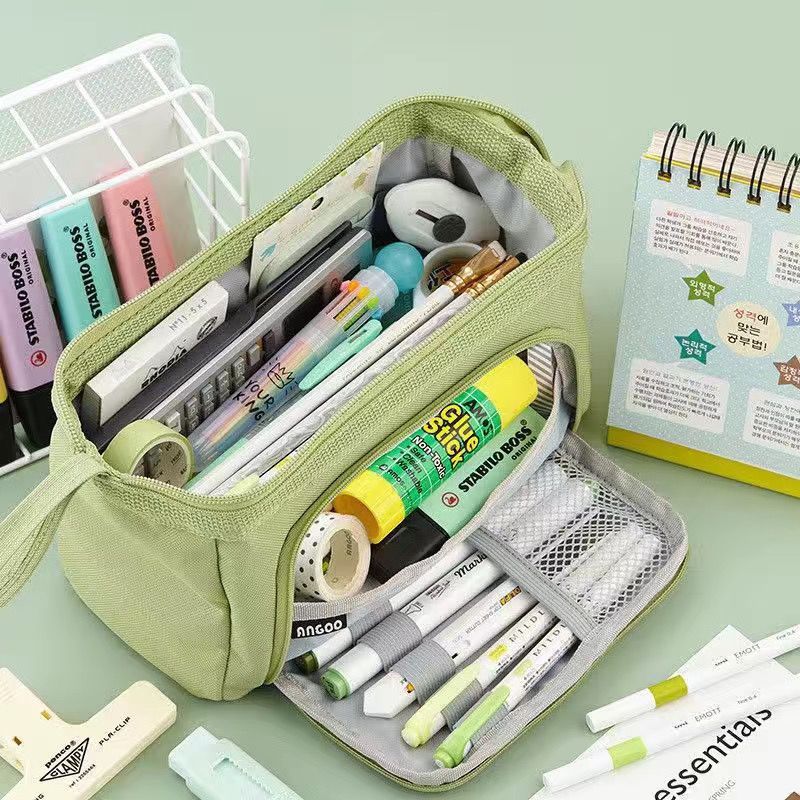 Fashion Double Canvas Multifunctional Pencil Case - My Store