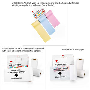 Portable Mini Thermal Label Printer Home Photo Printer Student Wrong Question Printer Bluetooth-compatible Mini Label Printer Price Tag - My Store