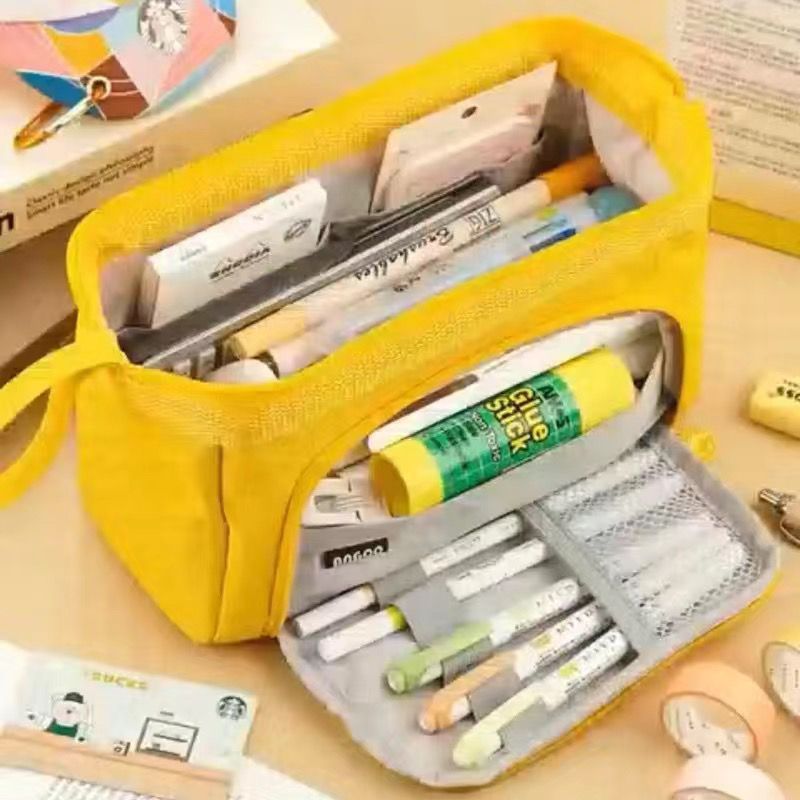 Fashion Double Canvas Multifunctional Pencil Case - My Store