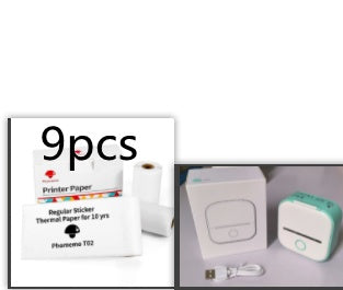 Portable Mini Thermal Label Printer Home Photo Printer Student Wrong Question Printer Bluetooth-compatible Mini Label Printer Price Tag - My Store