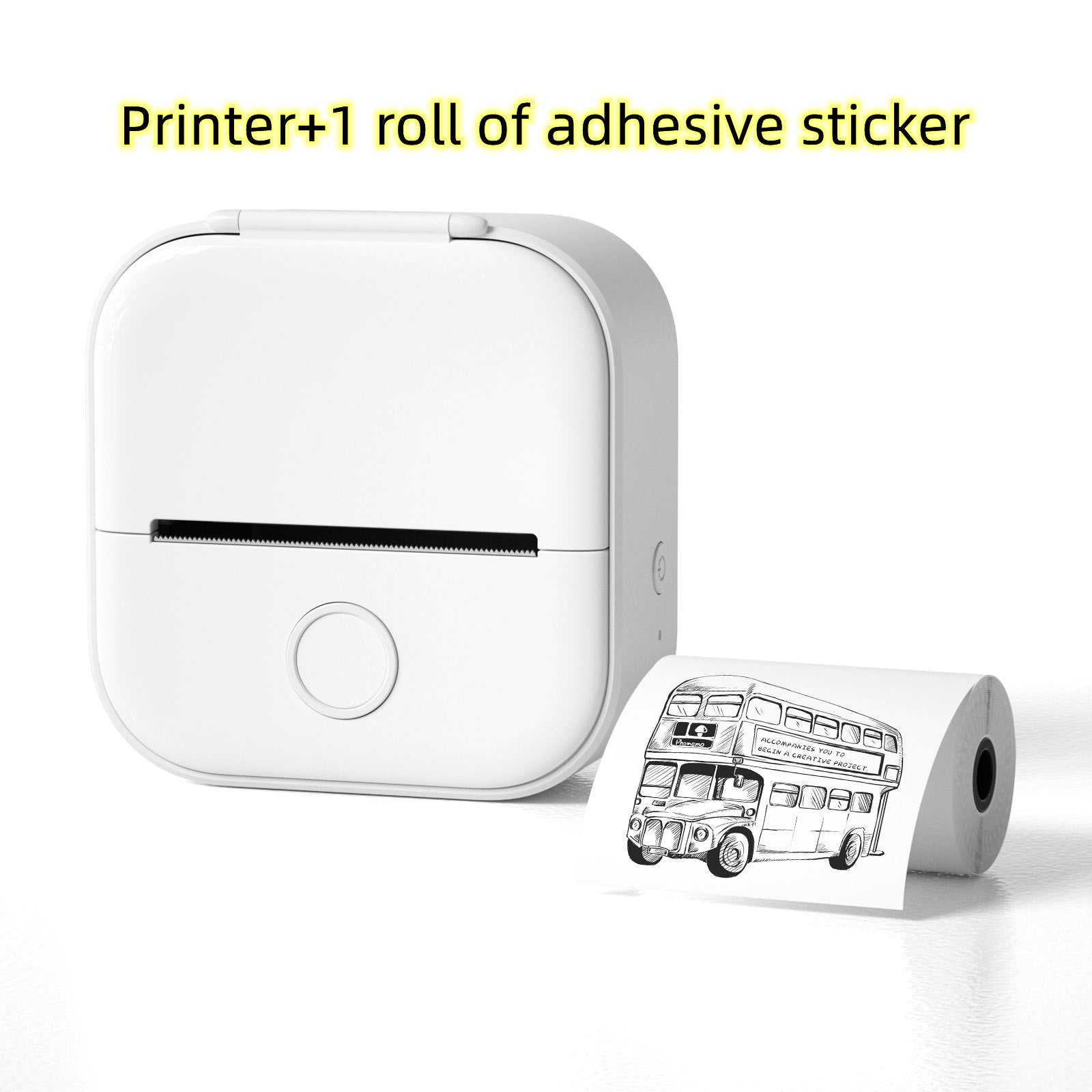 Portable Mini Thermal Label Printer Home Photo Printer Student Wrong Question Printer Bluetooth-compatible Mini Label Printer Price Tag - My Store