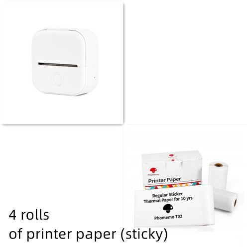 Portable Mini Thermal Label Printer Home Photo Printer Student Wrong Question Printer Bluetooth-compatible Mini Label Printer Price Tag - My Store