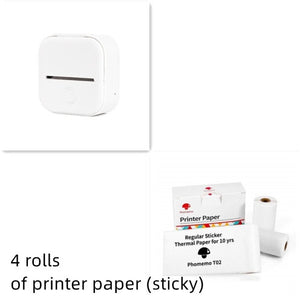 Portable Mini Thermal Label Printer Home Photo Printer Student Wrong Question Printer Bluetooth-compatible Mini Label Printer Price Tag - My Store