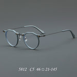 New Glasses 5812 Retro Glasses Rim Metal Optical Glasses - My Store