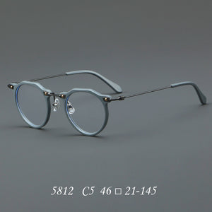 New Glasses 5812 Retro Glasses Rim Metal Optical Glasses - My Store