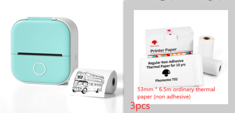 Portable Mini Thermal Label Printer Home Photo Printer Student Wrong Question Printer Bluetooth-compatible Mini Label Printer Price Tag - My Store