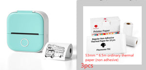 Portable Mini Thermal Label Printer Home Photo Printer Student Wrong Question Printer Bluetooth-compatible Mini Label Printer Price Tag - My Store