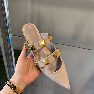V-home.com Red Packet Head Half Support Willow Nail Sandals Women''s New Fashion - My Store