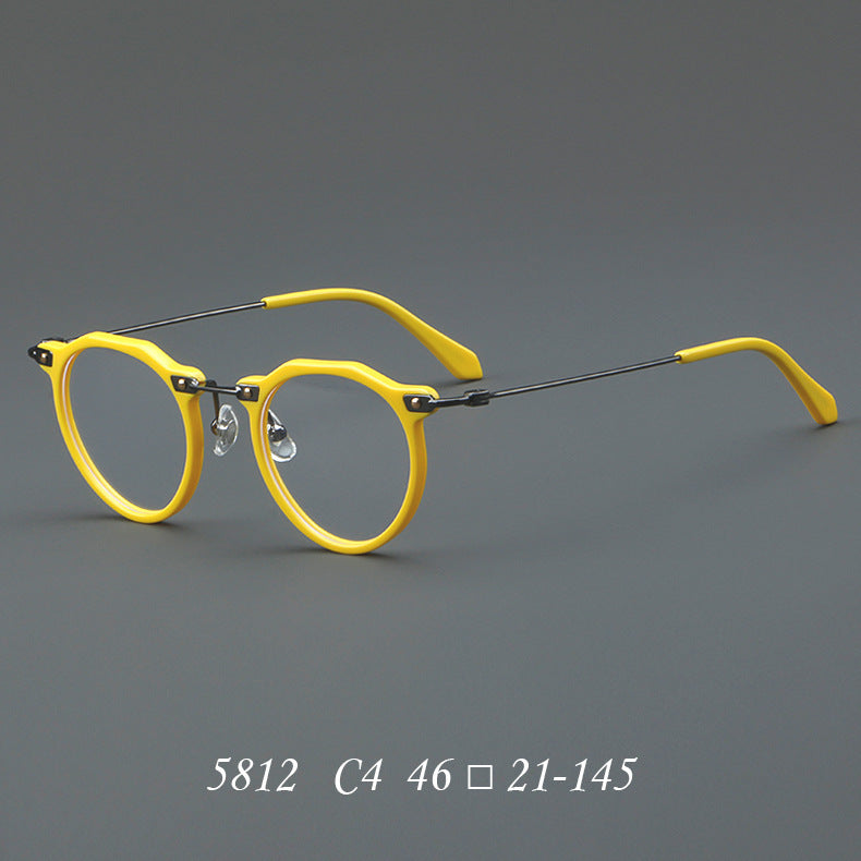 New Glasses 5812 Retro Glasses Rim Metal Optical Glasses - My Store