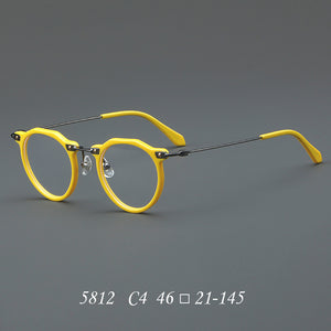 New Glasses 5812 Retro Glasses Rim Metal Optical Glasses - My Store