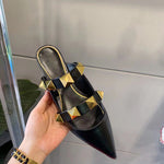 V-home.com Red Packet Head Half Support Willow Nail Sandals Women''s New Fashion - My Store