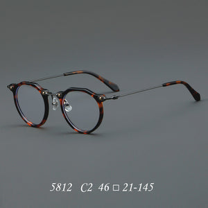 New Glasses 5812 Retro Glasses Rim Metal Optical Glasses - My Store